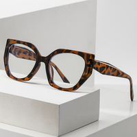 Montures de lunettes de lecture anti-lumière bleue de style européen classique, carrées, à monture complète, pour visage en forme de losange, unisexe