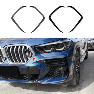 Bmw X6 G06 Front Wind Deflector Blade Shaped Car <b>Wrap</b> Piano Black Carbon Fiber Texture Adhesive Weather Shield Exterior - Product Image 5