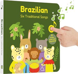 Livre sonore bilingue interactif de haute qualité pour enfants, avec comptes-rendus brésiliens éducatifs et audio - Product Image 1