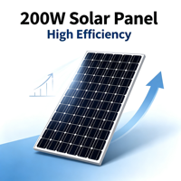 Panneau solaire monocristallin 200W 30V, petit module photovoltaïque pour système hors réseau, charge de batterie et alimentation électrique extérieure
