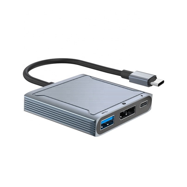 New Appearance 3 in 1 8K USB Type C to Displayport DP USB3.0 PD 100W Docking Station Adapter Cable