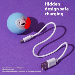 Otomatik elektrikli kedi topu parlaklık aşk kalp atışı eğitim oyunu akıllı zıplayan köpek topu haddeleme yuvarlak Pet oyuncak interaktif kedi oyuncak - Product Image 5