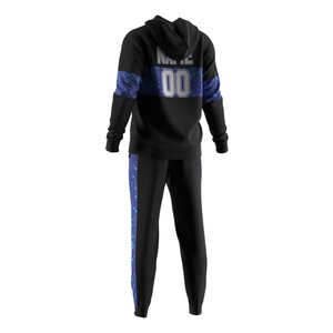 Ensemble de survêtement de rugby pour hommes, nouveau design, à manches courtes, avec sweat-shirt et pantalon de survêtement, pour l'entraînement sportif et la mode - Product Image 2