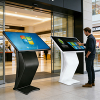 Écran tactile interactif 43 pouces, kiosque extérieur certifié IP65, PC tout-en-un, support au sol, écran LCD