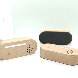 Lampe de chevet LED en bois de hêtre avec base <span class=keywords><strong>lumineuse</strong></span> USB, lumière blanche chaude, boîte à musique moderne <span class=keywords><strong>et</strong></span> écologique, mini décoration de chambre - Product Image 1