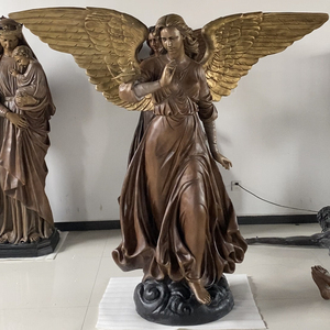 รูปปั้นทองสัมฤทธิ์รูปนางฟ้าพร้อมปีกรูปปั้นแบบตะวันตกดีไซน์แบบตะวันตกขนาดจริง - Product Image 2