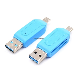 Lecteur de carte mémoire USB 2.0 OTG 2 en 1, lecteur de carte universel Micro USB TF <span class=keywords><strong>SD</strong></span> pour téléphone, ordinateur portable - Product Image 4
