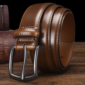 Cinturón de <span class=keywords><strong>piel</strong></span> de vaca auténtica con diseño de hebilla versátil al por mayor, cinturón de negocios informal para <span class=keywords><strong>hombre</strong></span> - Product Image 5