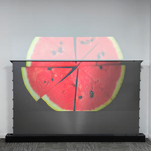 72-120 pulgadas Fresnel eléctrico Pop-up/Floor Rising proyector pantalla Anti-luz motorizada Tab tensión proyección cortina 8K 3D - Product Image 5