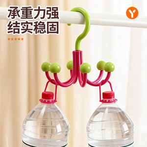 Gancho giratorio de dopamina con forma de flor y seis garras, organizador de ropa, gancho de pared sin perforaciones para colgar ropa interior y sombreros - Product Image 4