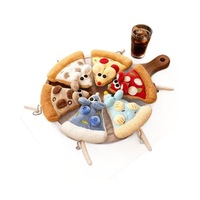 Mignon porte-clés en peluche en forme de souris pizza, adorable poupée souris, cadeau pour amis et meilleurs amis