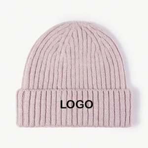 Bonnet en tricot de laine de haute qualité pour hommes et femmes avec logo personnalisé - Product Image 3