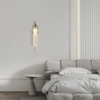 Applique Murale LED Rétro Luxe en Verre Effet Miroir, Corps en Fer, Idéale pour Hôtels, Escaliers, Couloirs et Chambres