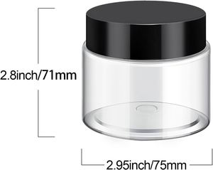Envases Cosméticos Personalizados de Boca Ancha con Tapa de Rosca, Transparentes, Blancos, Negros, Ámbar, de 100 ml, 200 ml, 8 oz, 12 oz, 500 ml, PET, con Logotipo Impreso en Serigrafía - Product Image 2