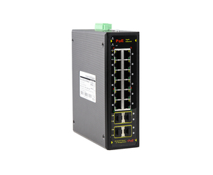 Commutateurs réseau industriels PoE gérés Gigabit HZGWS Factory 12 ports RJ45 et 4 ports SFP fibre optique 100/1000M pour CCTV - Product Image 4