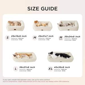 Cama Ecológica y Adorable para Perros Pequeños/Medianos Uso de Invierno Lavable Ortopédica de Pana y Felpa con Funda Extraíble con Cremallera - Product Image 5
