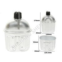 Ensemble de tasses de camping en aluminium léger, 3 pièces, kit de tasses de voyage en plein air avec sac de transport pour la randonnée, l'escalade, les loisirs