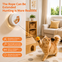 Jouet interactif mural intelligent pour chat, avec corde rotative et extensible, 5 modes, pour jeu de chasse des chats d'intérieur - Vente en gros