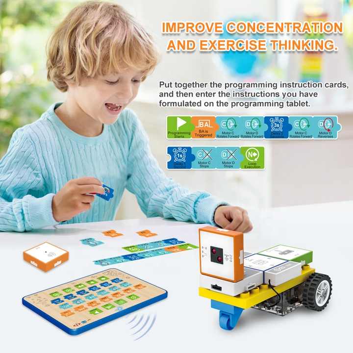 STEM Toy Logic Thinking Training Blocks - Programming Car