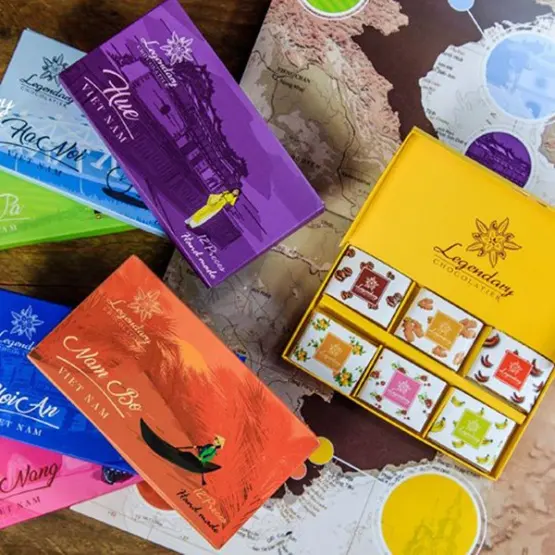 Hight 품질 초콜릿 혼합 과일과 향신료 초콜릿 6 조각 선물 상자 베트남