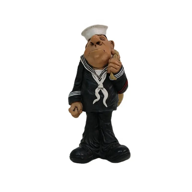 Crafts Humor Sailor Figurine Bobblehead Sculpture Factory Resin Home Decoration Modern Statue Decor Home Europe Handmade Carved