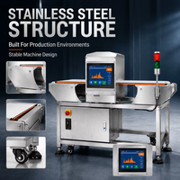 Machine de détection de métaux numérique à haute sensibilité pour lignes de production alimentaire, fruits de mer et produits laitiers, avec écran tactile 304
