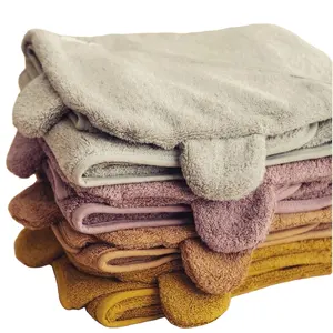 Oem Premium Baby Hooded Handdoek Biologisch Katoen Bamboe Baby Bad Zachter Baby Kind Handdoek Kids Poncho Handdoek