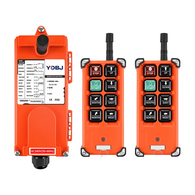 F21-E1B Special Style Wireless Industrial Remote Control Electric Hoist Waterproof ABS Crane 433MHz Frequency LED Type Trucks