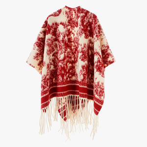 HZW-25059 Custom Dames Casual Winter Vest Poncho Color Block Shawl <span class=keywords><strong>Cape</strong></span> Met Gebreid Weefsel Voor Studentenkleding - Product Image 6