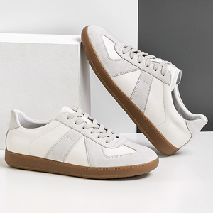 Zapatillas de Primavera para Hombre y Mujer, Elegantes, con Cordones, Ligeras, Casuales, en Cuero Genuino Blanco con Suelas Retro Elevadas - Product Image 2