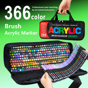 Ensemble de marqueurs acryliques liquides Guangna <span class=keywords><strong>366</strong></span> couleurs, gamme de couleurs complète, stylos à peinture Acuarela Aquarell, kit de papeterie artistique de luxe - Product Image 6