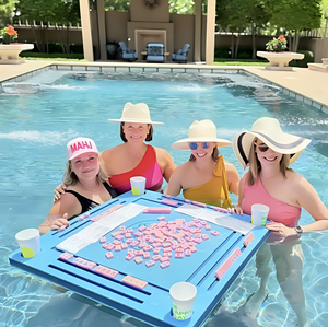 Tapis de jeu flottant personnalisé de luxe moderne en EVA pour Mahjong, Domino, Rummy – Couleurs et tailles variées (32-34 pouces) – Imprimé, imperméable, pour plage et fêtes au bord de la piscine - Product Image 5