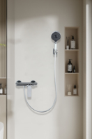 Système de pommeau de douche à effet pluie mural à poignée unique Mélangeur de pluie simple pour salle de bain avec robinet à clé de piano en laiton