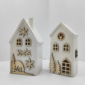 Figura de porcelana antigua personalizable, adornos de porcelana con forma de <span class=keywords><strong>casa</strong></span> para decoración del <span class=keywords><strong>hogar</strong></span> - Product Image 6