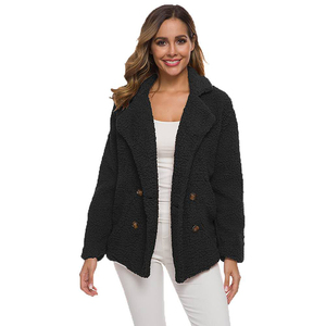 Cálido Rebeca femenina de <span class=keywords><strong>manga</strong></span> larga otoño suéteres mujeres Cordero suéter de <span class=keywords><strong>La</strong></span> Rebeca Casual Chaquetas de punto para mujeres - Product Image 3