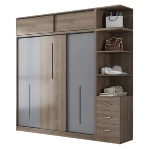Fabricantes venda bem moderno design simples de madeira quarto armário guarda-roupa armário barato