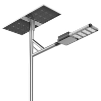 Lampadaire solaire LED à conception séparée IP66, alimenté en courant continu pour l'éclairage routier extérieur