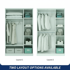 Chất Lượng Cao Nội Thất Phòng Ngủ Tủ Quần Áo Cao Cấp Thân Thiện Với Môi Lạnh Cán Ngóng-Vật Liệu Thép Bền Phòng Ngủ Lưu Trữ Tủ Quần Áo - Product Image 6