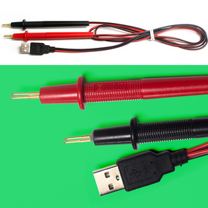 Sondes de test universelles pour multimètre numérique, pointe de test en forme d'aiguille, <span class=keywords><strong>pinces</strong></span> Kelvin, broches, câble à quatre fils pour testeurs de <span class=keywords><strong>batterie</strong></span> - Product Image 4
