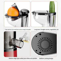 Hete Verkopende Juicer Afzuigmachine Oranje Juicer Trage Koude Pers Juicer Compact Formaat Lager Geluid Grote Mond