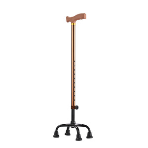 Bastón de Aluminio de Cuatro Patas, Ajustable en Altura, Telescópico, Antideslizante, para Personas Mayores y Adultos, Andador con Ruedas, Venta al por Mayor de Fábrica - Product Image 6