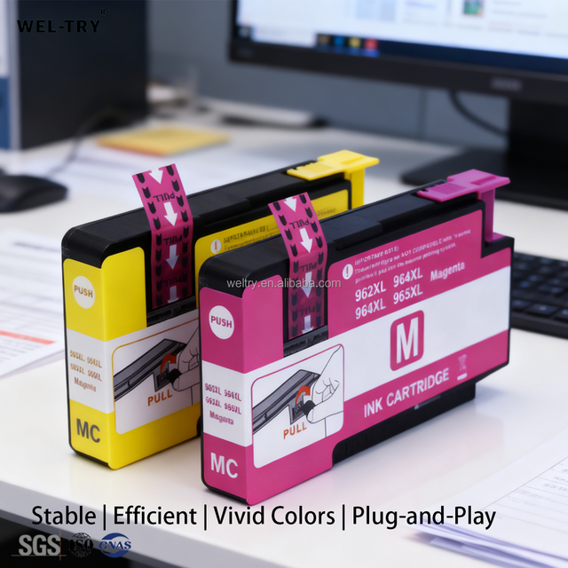 WEL-TRY 964/964XL Full Pigment Cartridge 100% Compatible HP OfficeJet Pro 9010/9016/9018/9020 Printers 18-Month Warranty