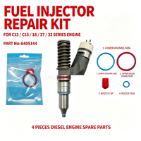 6405144 Kit de Reparación Externo para Conjuntos de Inyectores de las Series KT-C13/C15/C18/C27/C32, Juego de 4 Piezas