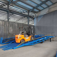Équipement de déchargement de conteneurs hydrauliques en gros/chariot élévateur Rampes de quai mobiles Rampe de chargement de chariots élévateurs