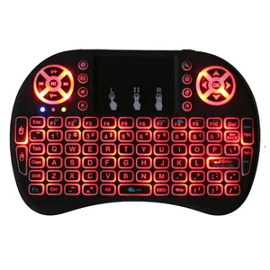 Rii-teclado inalámbrico i8 Mini, 2,4G, panel táctil, retroiluminado, control remoto, para Android, TV Box, Smart TV, PC