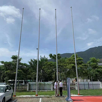 Mât de drapeau géant en aluminium manuel et électrique de 6 à 100 m pour usine
