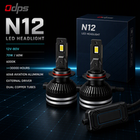 ODPS Faro Delantero LED H4 de 60 W y 8000 lm, Súper Brillante, 12 V, Universal para Automóvil, 9005, 9006, H7, H11, Faro Delantero LED para Automóvil