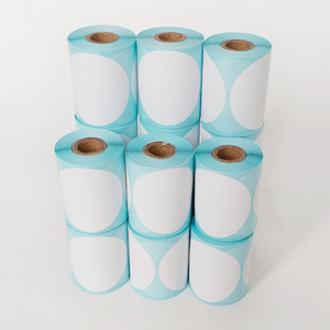 Rollo <span class=keywords><strong>de</strong></span> etiquetas térmicas <span class=keywords><strong>circulares</strong></span> <span class=keywords><strong>de</strong></span> <span class=keywords><strong>colores</strong></span> autoadhesivas impermeables <span class=keywords><strong>de</strong></span> 2 pulgadas, <span class=keywords><strong>de</strong></span> 1 pulgada producto personalizado, pegatinas redondas personalizadas privadas - Product Image 3