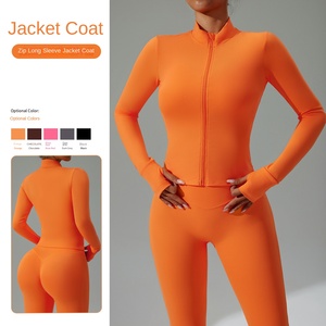 <span class=keywords><strong>Tuta</strong></span> da Yoga Invernale con Zip a Maniche Lunghe per <span class=keywords><strong>Donna</strong></span>, Giacca da Corsa e Fitness Traspirante, Resistente all'Acqua e ad Asciugatura Rapida - Product Image 2