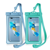 Étui flottant universel pour téléphone portable, anti-chute, étanche IPX8, transparent en TPU